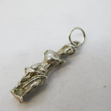 Sterling Silver Neoclassical Statue Charm Pendant Vintage c1970s