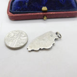 Sterling Silver Illinois State USA Charm Pendant Vintage c1970