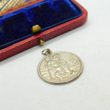 Sterling Silver St Christopher Charm Pendant Vintage c1970