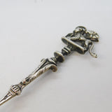 19th Century Italian .800 Silver & Enamel Venice Souvenir Spoon Antique c1880s