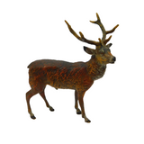 20th Century Cold Painted Bronze Stag Deer Figurine Ornament Antique c1930s