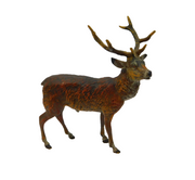 20th Century Cold Painted Bronze Stag Deer Figurine Ornament Antique c1930s