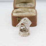 Sterling Silver Good Luck Wishing Well Charm Pendant Vintage c1970