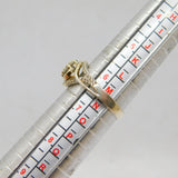 Sterling Silver Multi-Stone CZ "Friendship" Band Ring Modern c1990 Size M 1/2