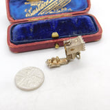 Sterling Silver Couple in the Church Opening Charm Pendant Vintage c1970