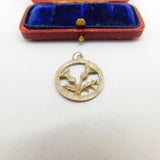 Sterling Silver Scottish Thistle Charm Pendant Vintage c1970