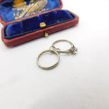 Sterling Silver Wedding Rings Charm Pendant Vintage c1970