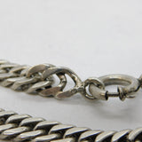 Chunky Sterling Silver Curb Link Chain Necklace Vintage 18" Length 47g
