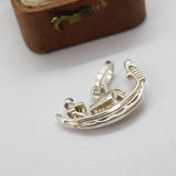 Sterling Silver Gondola Venetian Charm Pendant Vintage c1970
