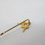 9ct Yellow Gold Masonic Compass Stick Pin Vintage 1986 Birmingham