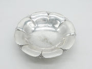 Swedish Arts & Crafts Planished Silver Plated Floral Comport Dish c1910 Antique