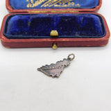 Sterling Silver Guernsey Outline Charm Pendant Vintage c1970