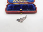 Sterling Silver Guernsey Outline Charm Pendant Vintage c1970