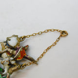 19th Century Austro-Hungarian Gold & Silver George Slaying the Dragon Pendant