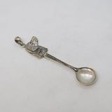 Sterling Silver Dog Form Spoon Pendant Vintage c1980s