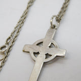 Isle of Mull Silver Co. Sterling Silver Celtic Cross Pendant Necklace Vintage