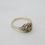 Sterling Silver Marcasite Floral Art Deco Dress Ring Antique c1930 Size Q
