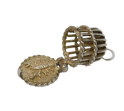 Sterling Silver Opening Lobster Pot Charm Pendant Vintage c1970