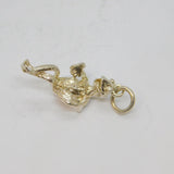 Sterling Silver Novelty Sitting Frog Charm Pendant Vintage c1970