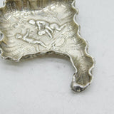 Edwardian Sterling Silver Leaf Form Novelty Tea Caddy Spoon Antique Chester