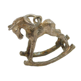 Sterling Silver Rocking Horse Charm Pendant Vintage c1970