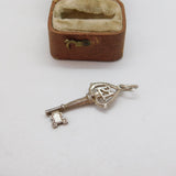 Sterling Silver 21st Birthday Key Charm Pendant Vintage c1970