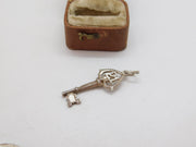 Sterling Silver 21st Birthday Key Charm Pendant Vintage c1970
