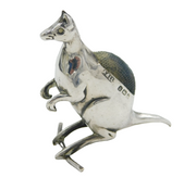 Edwardian Sterling Silver Novelty Kangaroo Pin Cushion Antique 1908 Birmingham