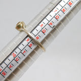 Sterling Silver Round Citrine Solitaire Studio Style Ring Vintage c1970 Size R