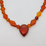 Baltic Amber Mixed Shapes Hand Strung Beaded Necklace Vintage c1990s