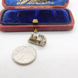 Sterling Silver Railway Train Charm Pendant Vintage c1970
