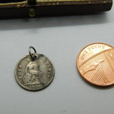Sterling Silver Authentic Fourpence Coin William IIII Charm Pendant 1836