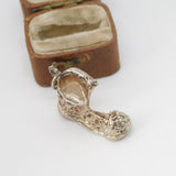 Sterling Silver Old Boot Charm Pendant Vintage c1970