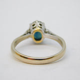 9ct White Gold & 1ct Oval-Cut Kashmir Blue Sapphire Dress Ring Vintage