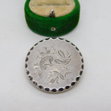 Victorian Sterling Silver Fronted Floral Pattern Aesthetic Brooch Antique c1880