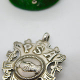 Victorian Sterling Silver 'PSA' Hand Shaking Fob Medal Antique 1898 Birmingham