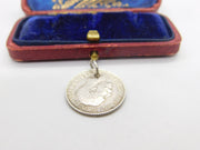 Sterling Silver Authentic Six Pence Coin George V Charm Pendant 1915