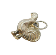 Sterling Silver Turkey Charm Pendant Vintage c1970s