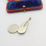 Sterling Silver and Agate Drop Charm Pendant Vintage c1970
