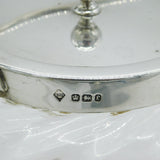 Victorian Sterling Silver Mounted Fluted Glass Biscuit Barrel Antique 1897