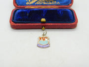 Sterling Silver and Enamel Travel Shield Charm Scarborough Vintage c1970