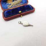 Sterling Silver Floral Bellows Charm Pendant Vintage c1970