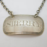 George III Sterling Silver Sherry Decanter Label Antique 1808 London