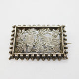 Victorian Aesthetic Movement Sterling Silver Sweetheart Bird Brooch Antique