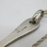 Sterling Silver Small Bottle Opener Pendant Necklace Vintage c1990s