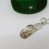 Sterling Silver Flip-Flop Sandal Charm Pendant Vintage c1970