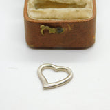 Sterling Silver Heart Loop Charm Pendant Vintage c1970