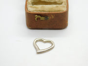 Sterling Silver Heart Loop Charm Pendant Vintage c1970