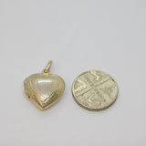 Sterling Silver Puff Heart Small Locket Keepsake Charm Pendant Vintage c1970