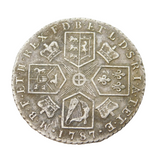 King George III Silver Shilling Coin Antique 1787 Fair/Fine Condition